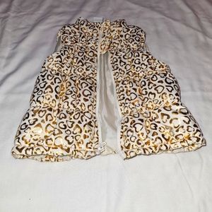 Gold and white zip vest Sz 4T